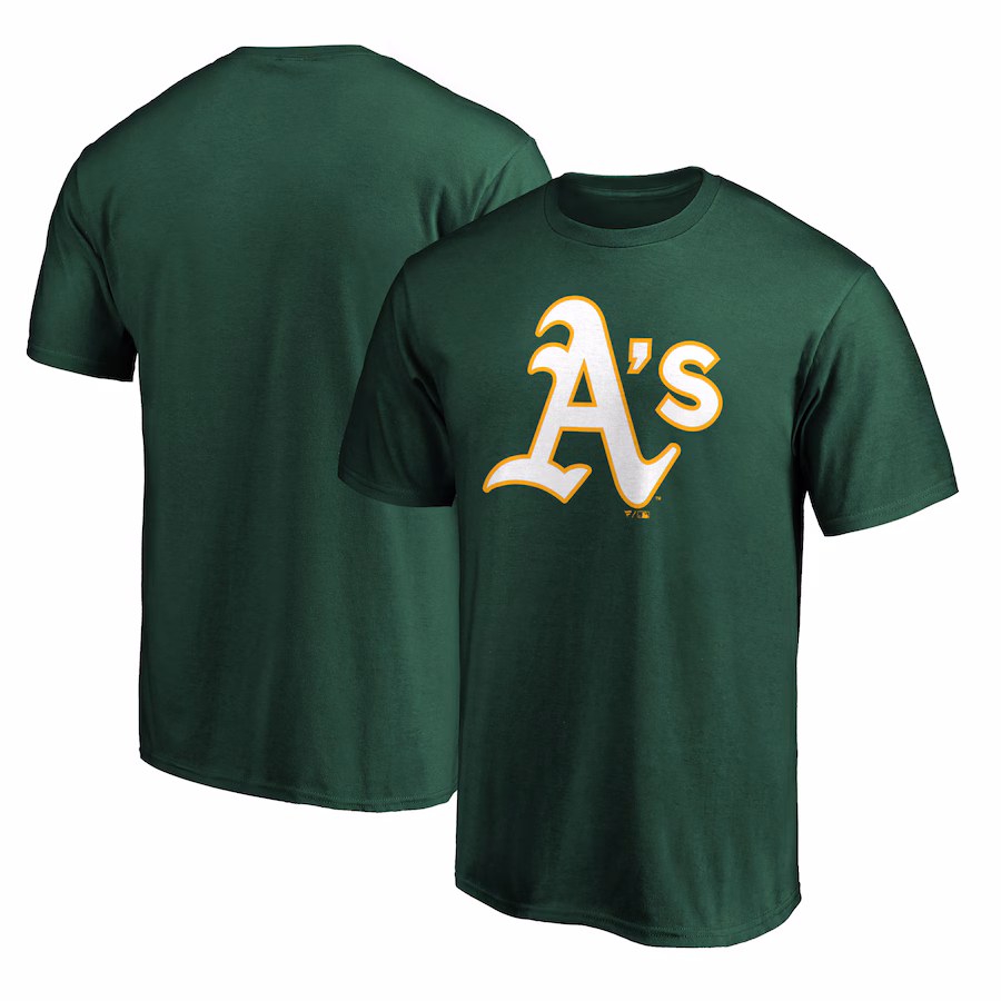 Men's Oakland Athletics Green Team Color Primary Logo T-Shirt II