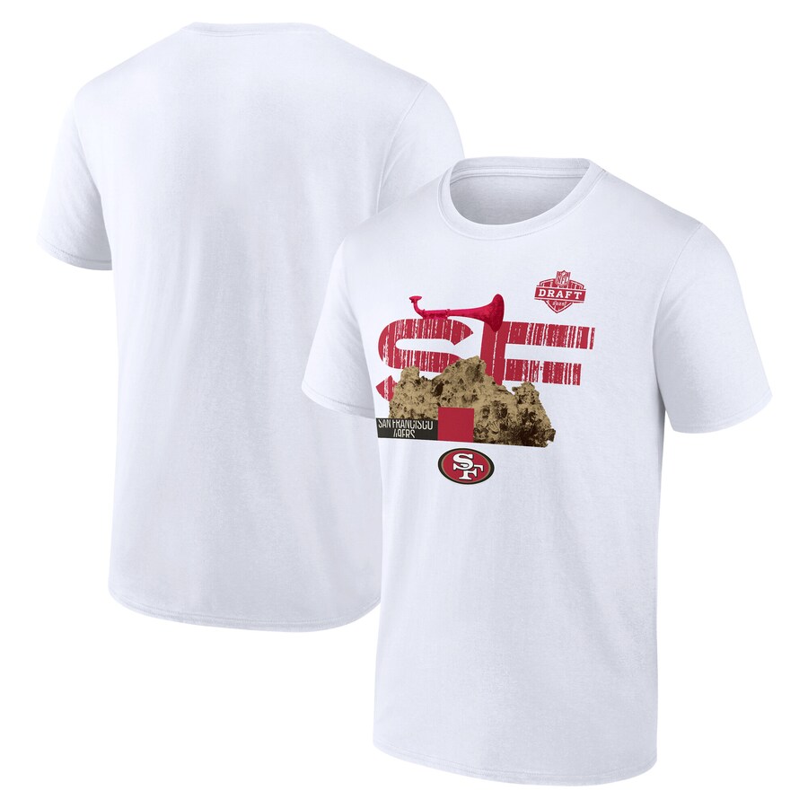 Men's San Francisco 49ers White 2025 NFL Draft T-Shirt