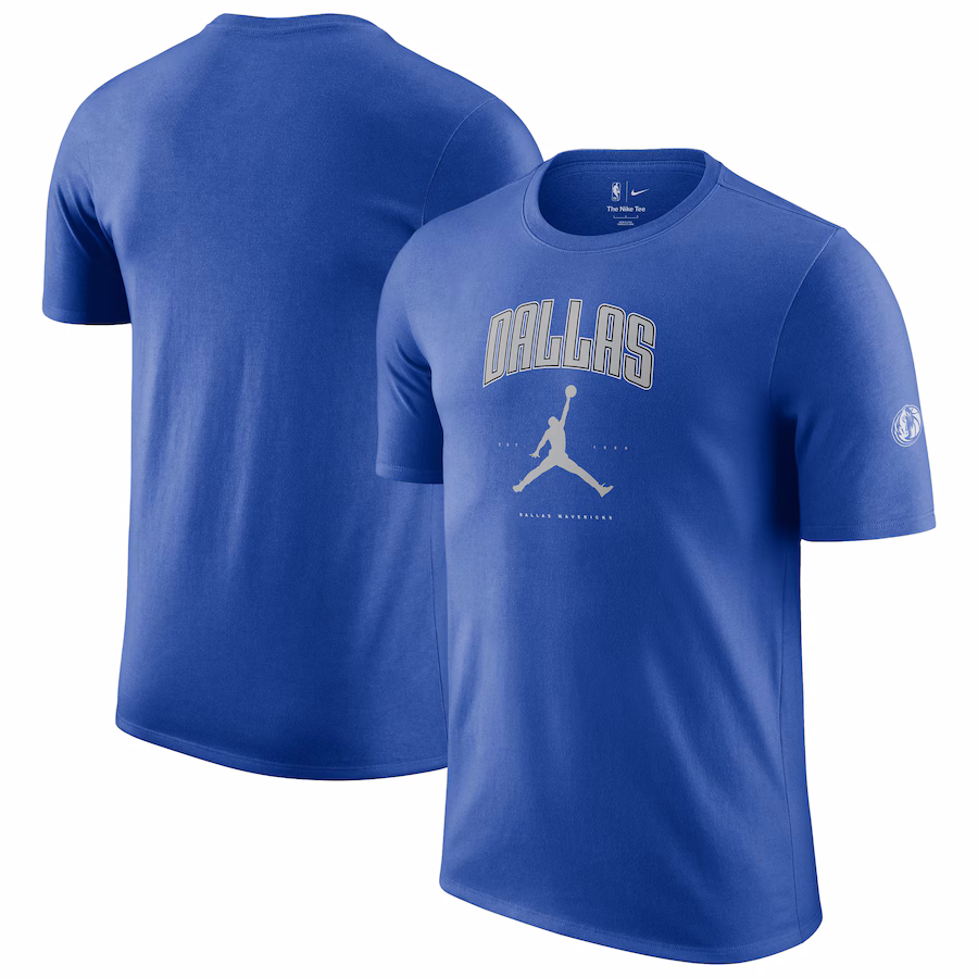 Unisex Dallas Mavericks Jordan Brand Blue Essential Cities T-Shirt