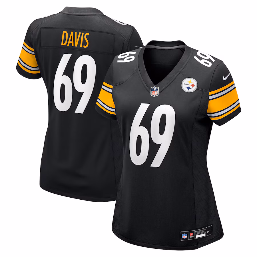 Women's Pittsburgh Steelers Domenique Davis Nike Black Game Jersey