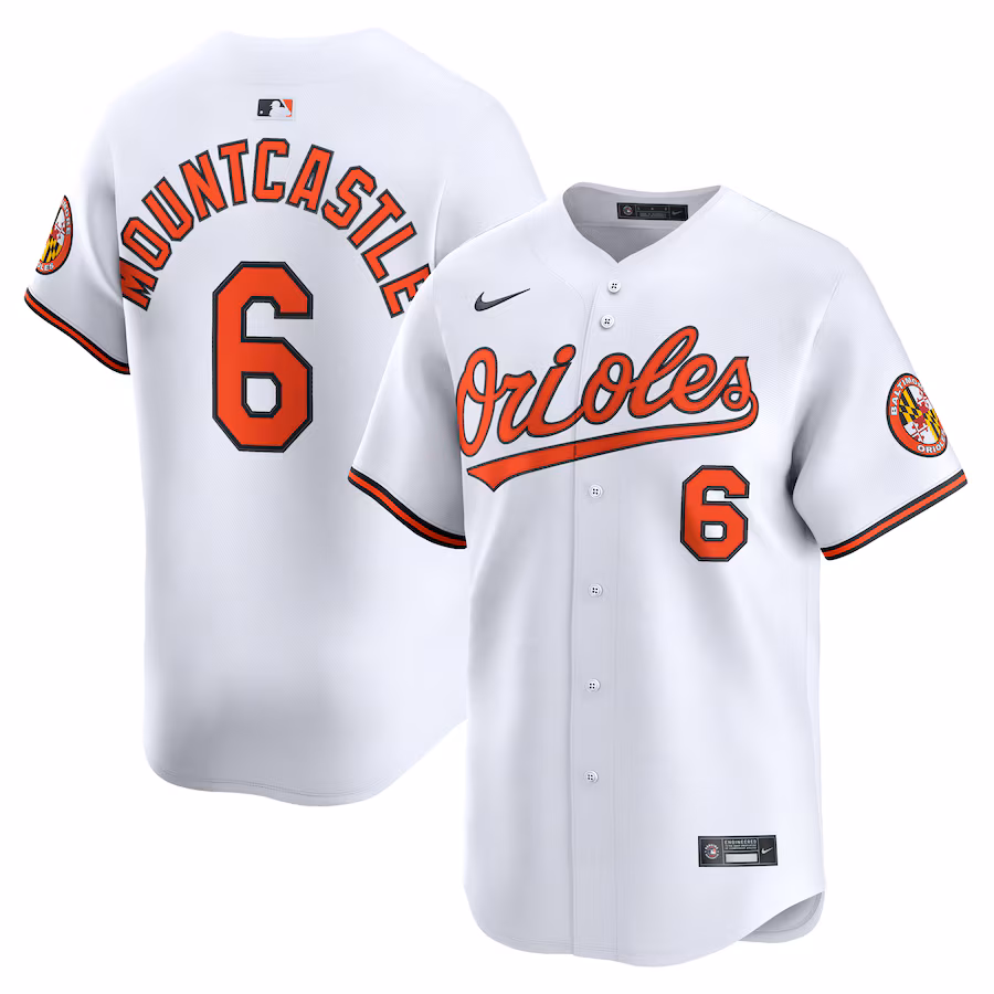 Men's Baltimore Orioles Ryan Mountcastle Nike White Alternate Limited Player Jersey