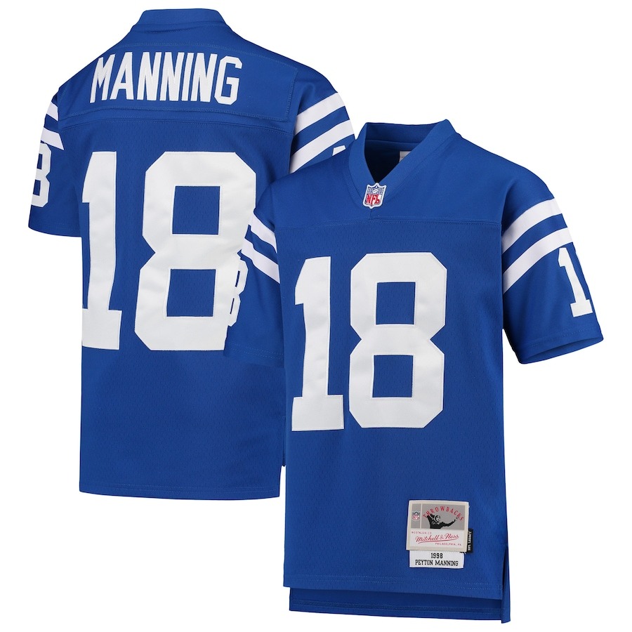 Youth Indianapolis Colts Peyton Manning Mitchell & Ness Royal 1998 Legacy Retired Player Jersey