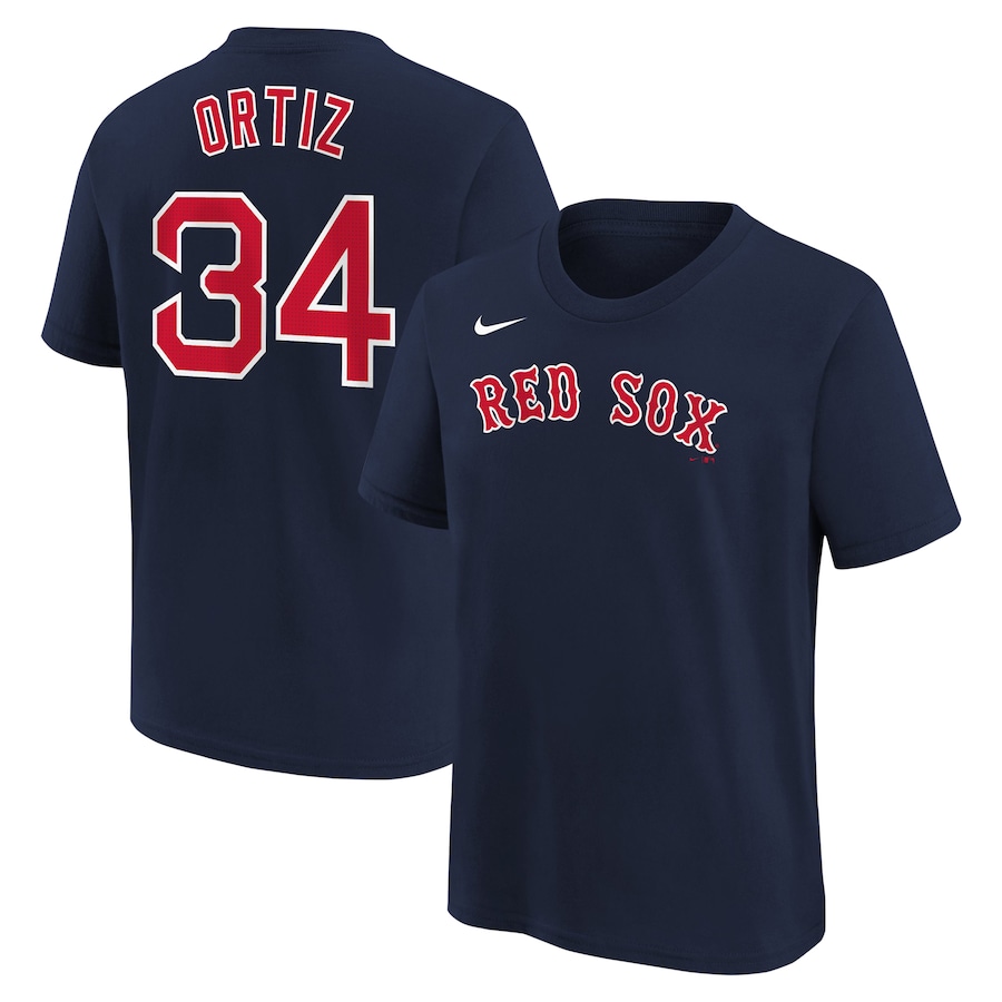 Youth Boston Red Sox David Ortiz Nike Navy Home Player Name & Number T-Shirt