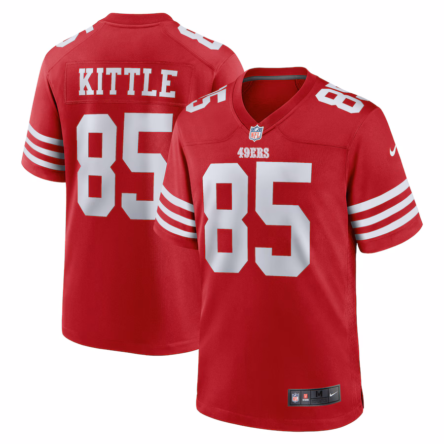 Men's San Francisco 49ers George Kittle Nike Scarlet Team Game Jersey