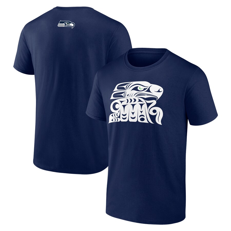 Men's Seattle Seahawks Navy Muckleshoot Tribe T-Shirt