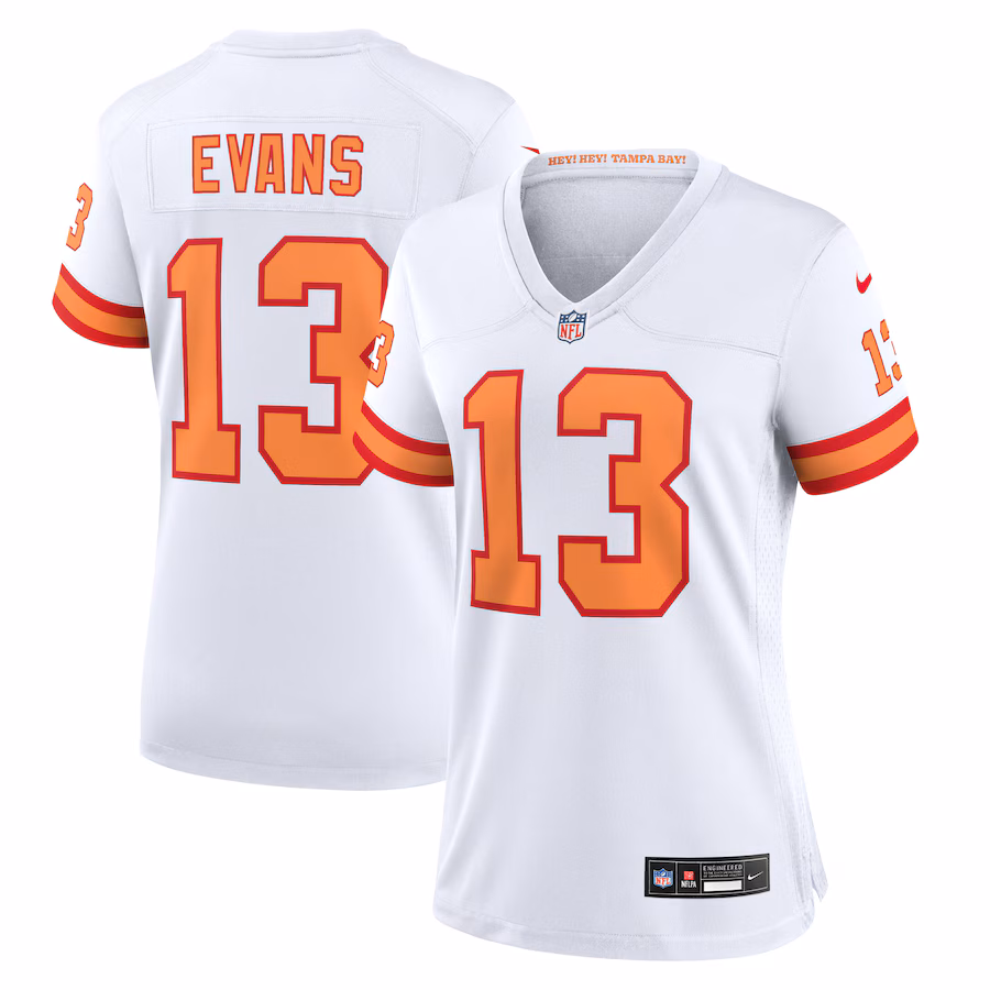 Women's '76 Tampa Bay Buccaneers Mike Evans Nike White Game Jersey