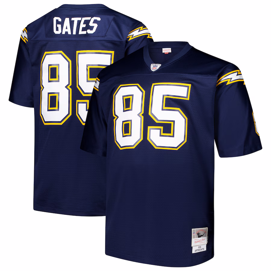 Men's Los Angeles Chargers Antonio Gates Mitchell & Ness Navy Big & Tall 2006 Team Legacy Retired Player Jersey