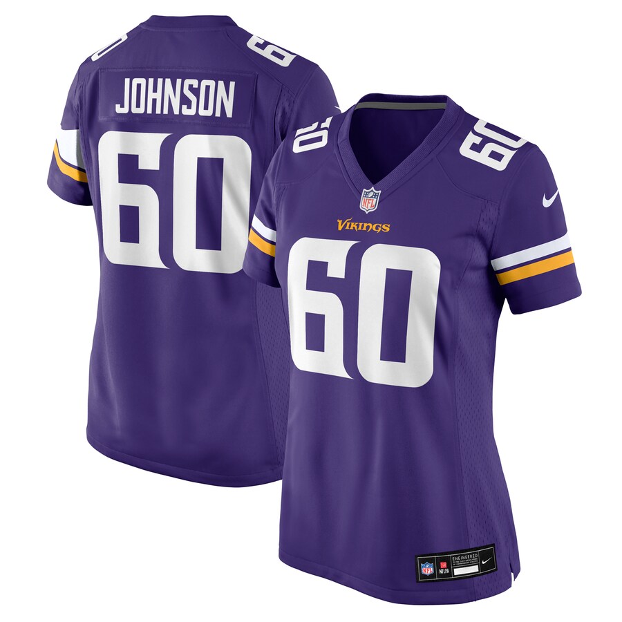 Women's Minnesota Vikings Marcellus Johnson Nike Purple Team Game Jersey
