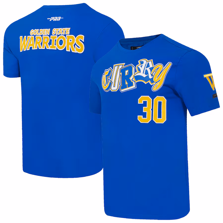 Men's Golden State Warriors Stephen Curry Pro Standard Royal City Ransom T-Shirt