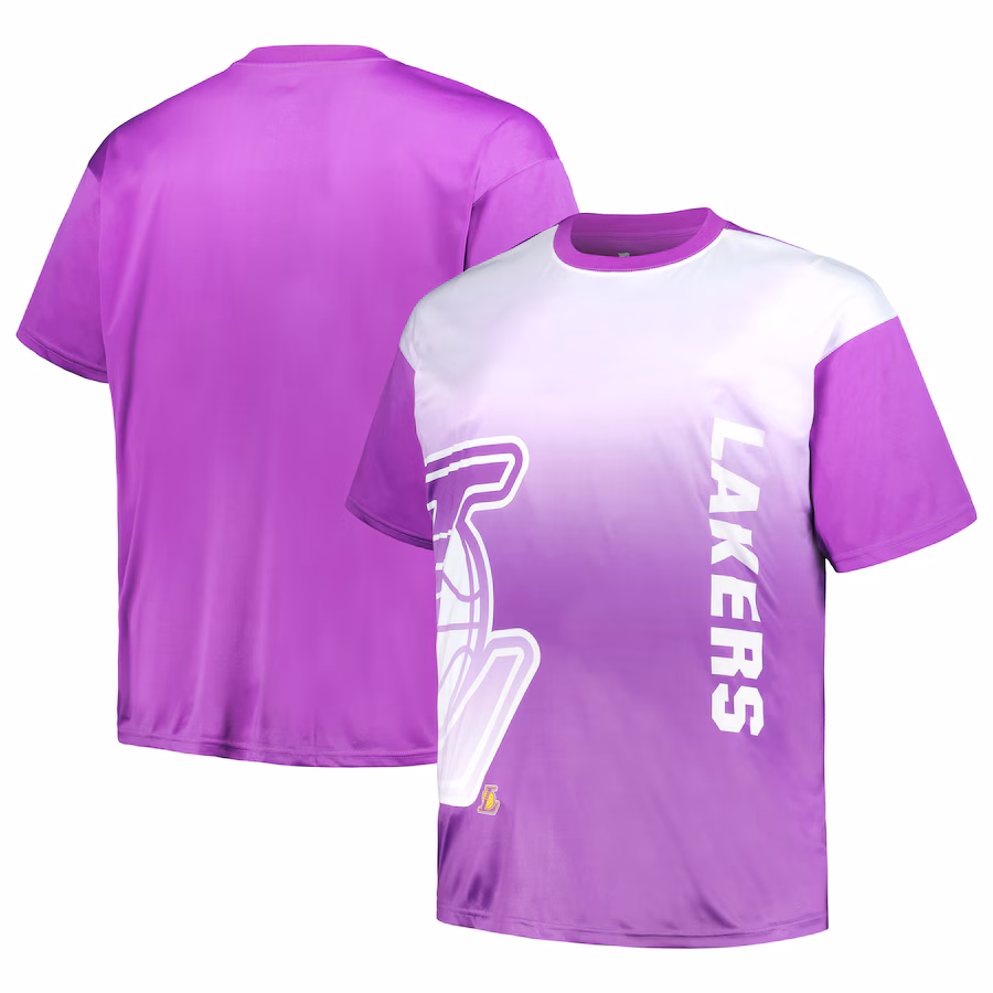 Men's Los Angeles Lakers Purple Big & Tall Sublimated T-Shirt