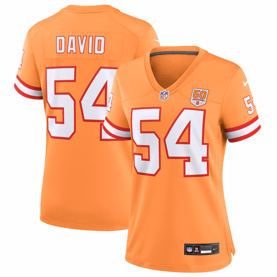 Women's Tampa Bay Buccaneers Lavonte David Nike Creamsicle 50th Season Game Jersey