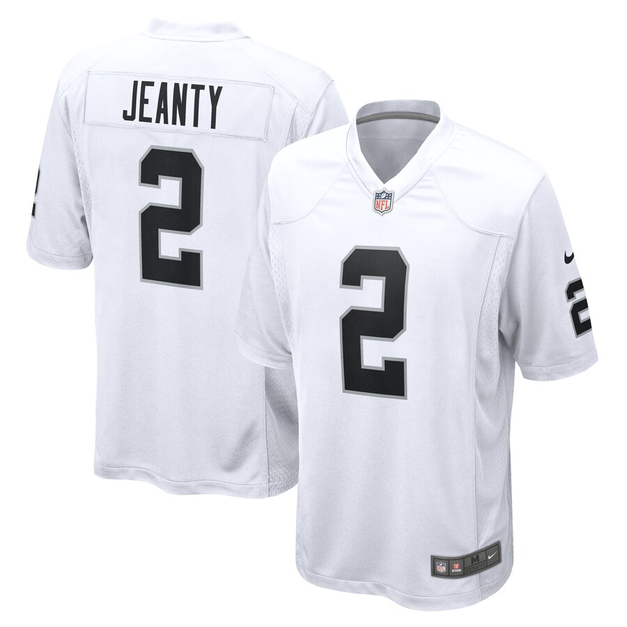 Men's Las Vegas Raiders Ashton Jeanty Nike White Game Jersey