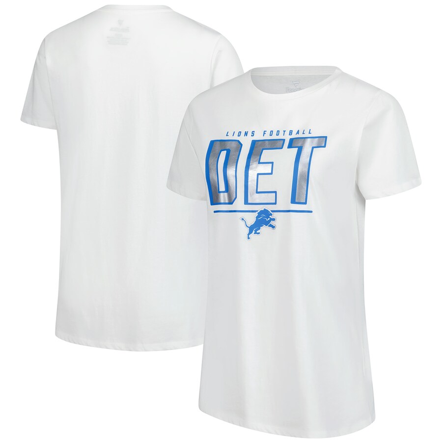 Women's Detroit Lions Fanatics White Cheerleader T-Shirt
