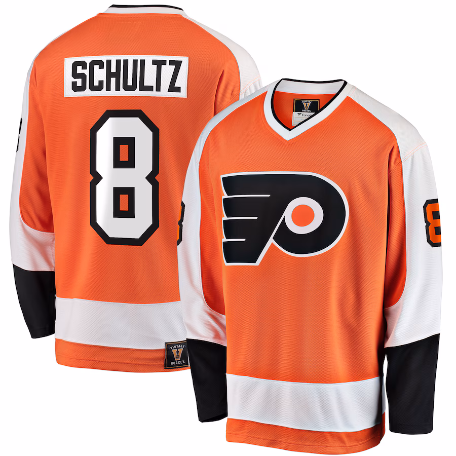 Men's Philadelphia Flyers Dave Schultz Fanatics Orange Premier Breakaway Retired Player Jersey