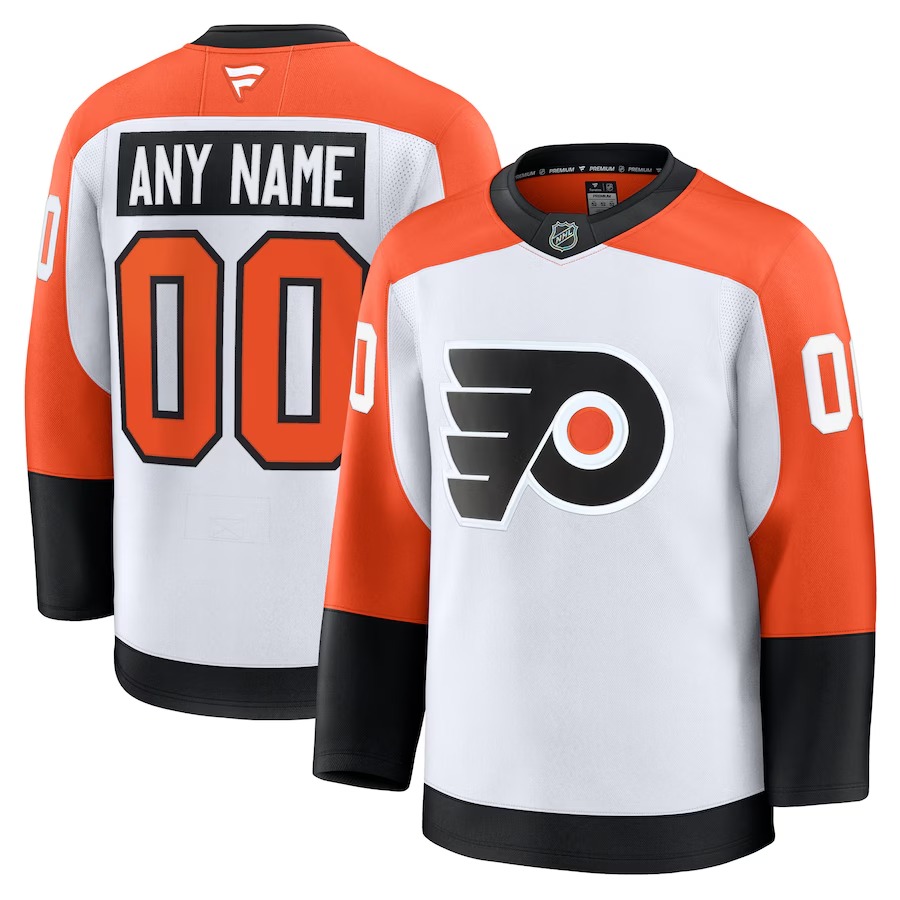 Men's Philadelphia Flyers Fanatics White Away Premium Custom Jersey