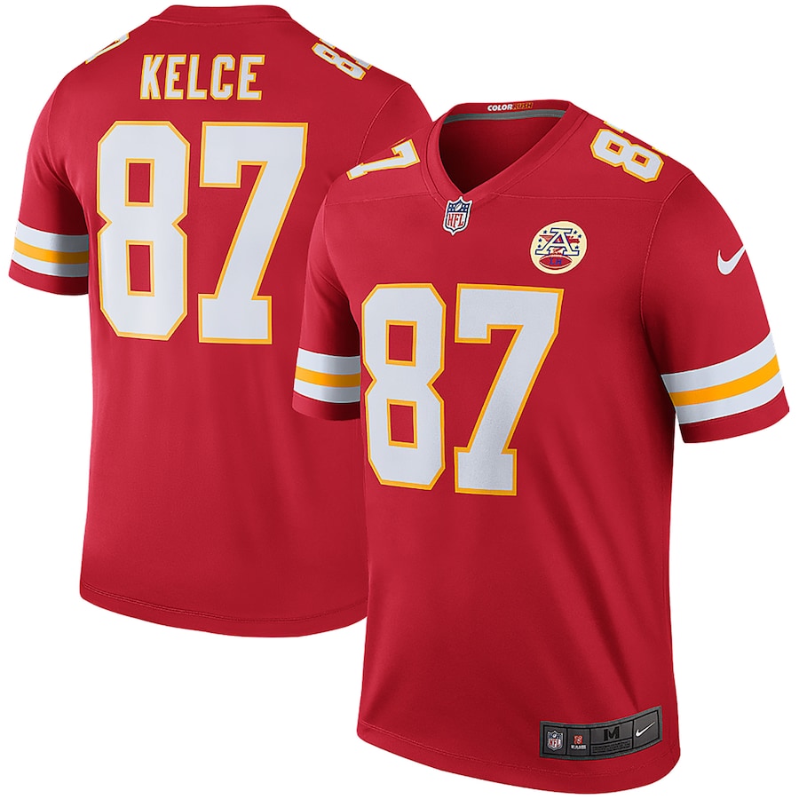 Men's Kansas City Chiefs Travis Kelce Nike Red Legend Player Performance Top