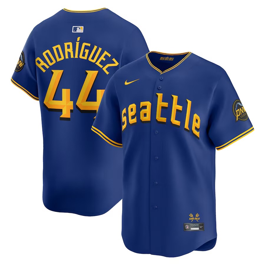 Men's Seattle Mariners Julio Rodriguez Nike Blue City Connect Limited Player Jersey