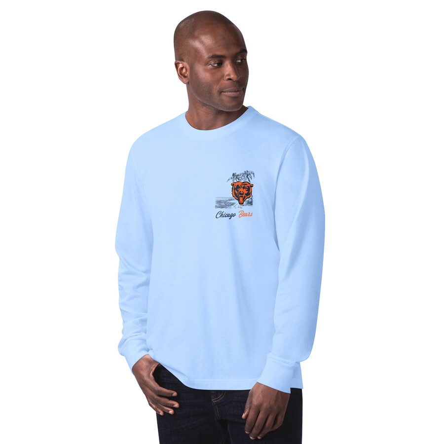 Men's Chicago Bears Margaritaville Light Blue It's Five O'Clock Somewhere Long Sleeve T-Shirt