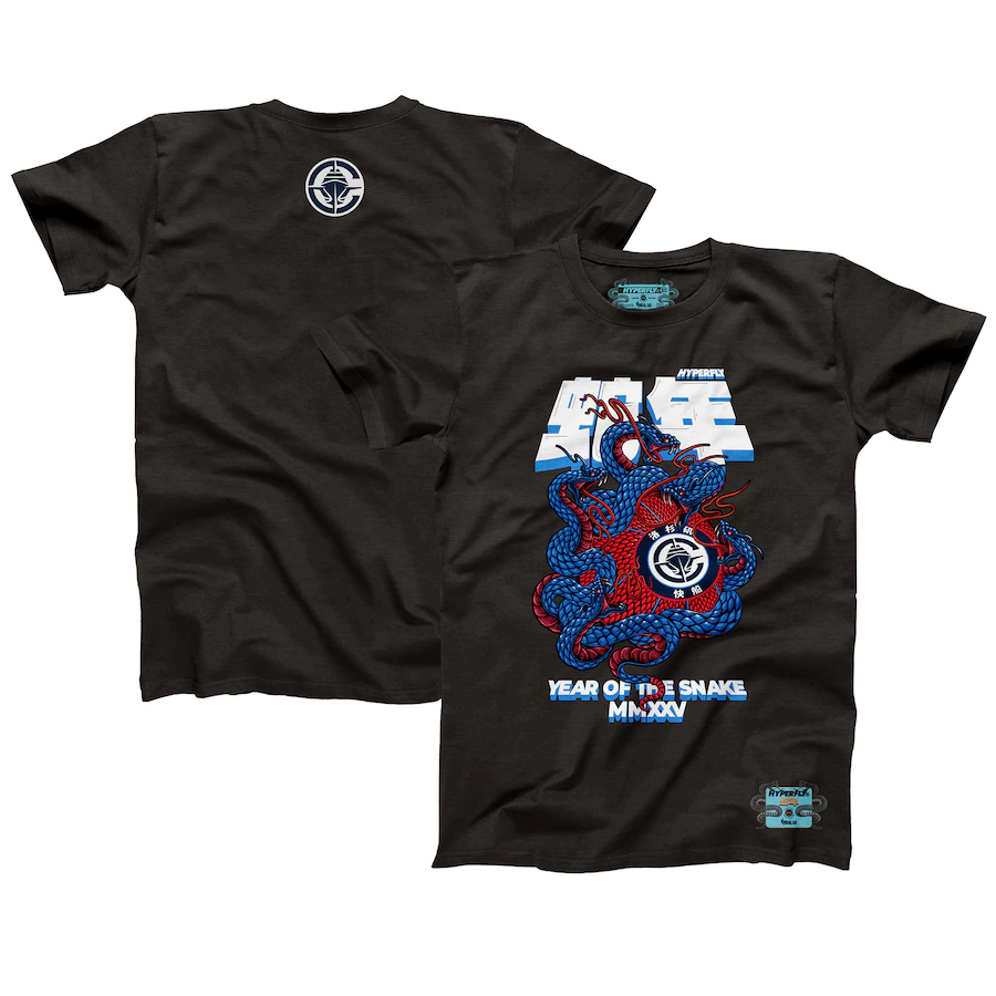 Unisex LA Clippers NBALab x Hyperfly Heather Black Year of the Snake Lunar New Year Collection T-Shirt
