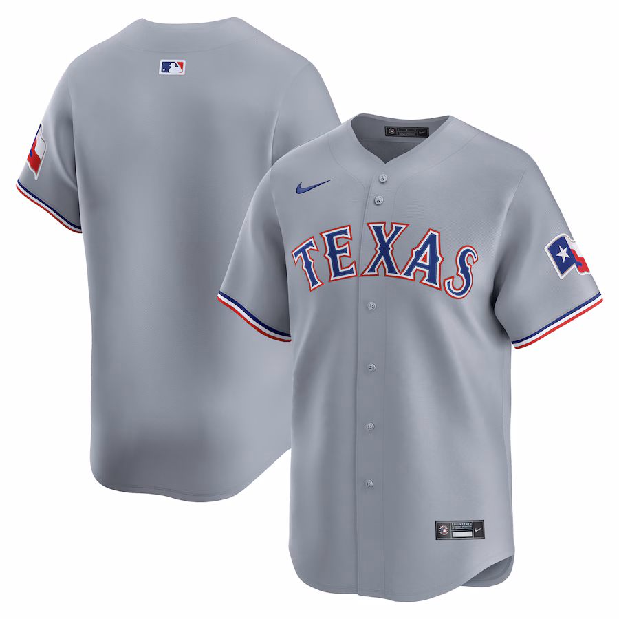 Men's Texas Rangers Nike Gray Road Limited Jersey