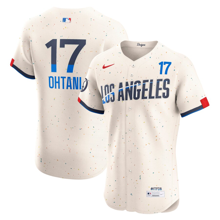 Men's Los Angeles Dodgers Shohei Ohtani Nike Cream City Connect Elite Jersey