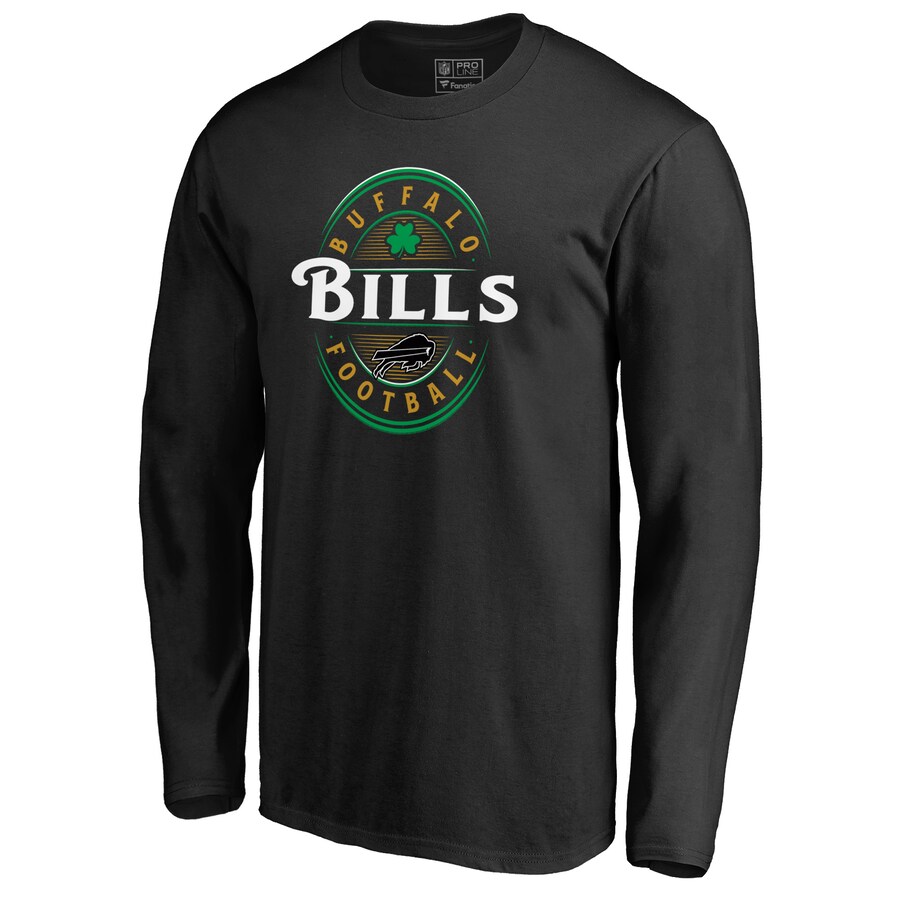Men's Buffalo Bills Black Forever Lucky Long Sleeve T-Shirt