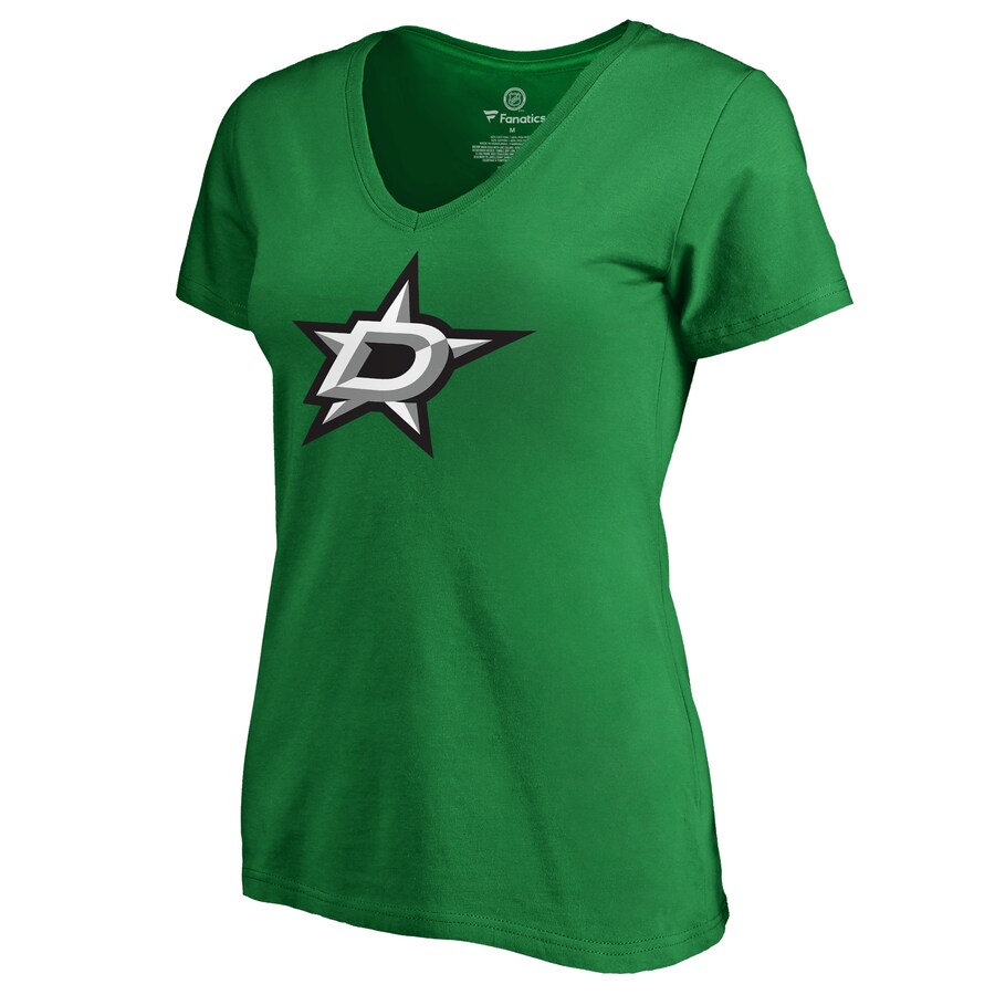 Women's Dallas Stars Kelly Green Primary Logo T-Shirt
