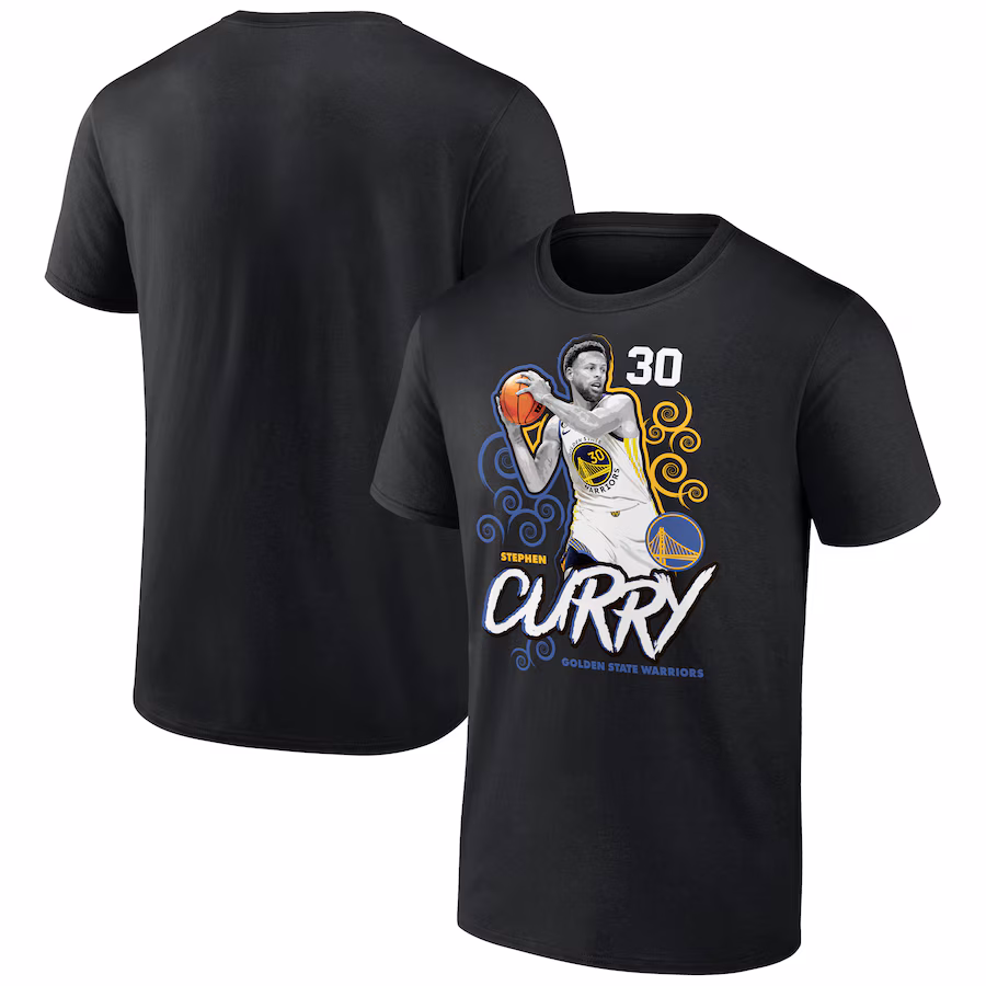 Men's Golden State Warriors Stephen Curry Black Competitor T-Shirt