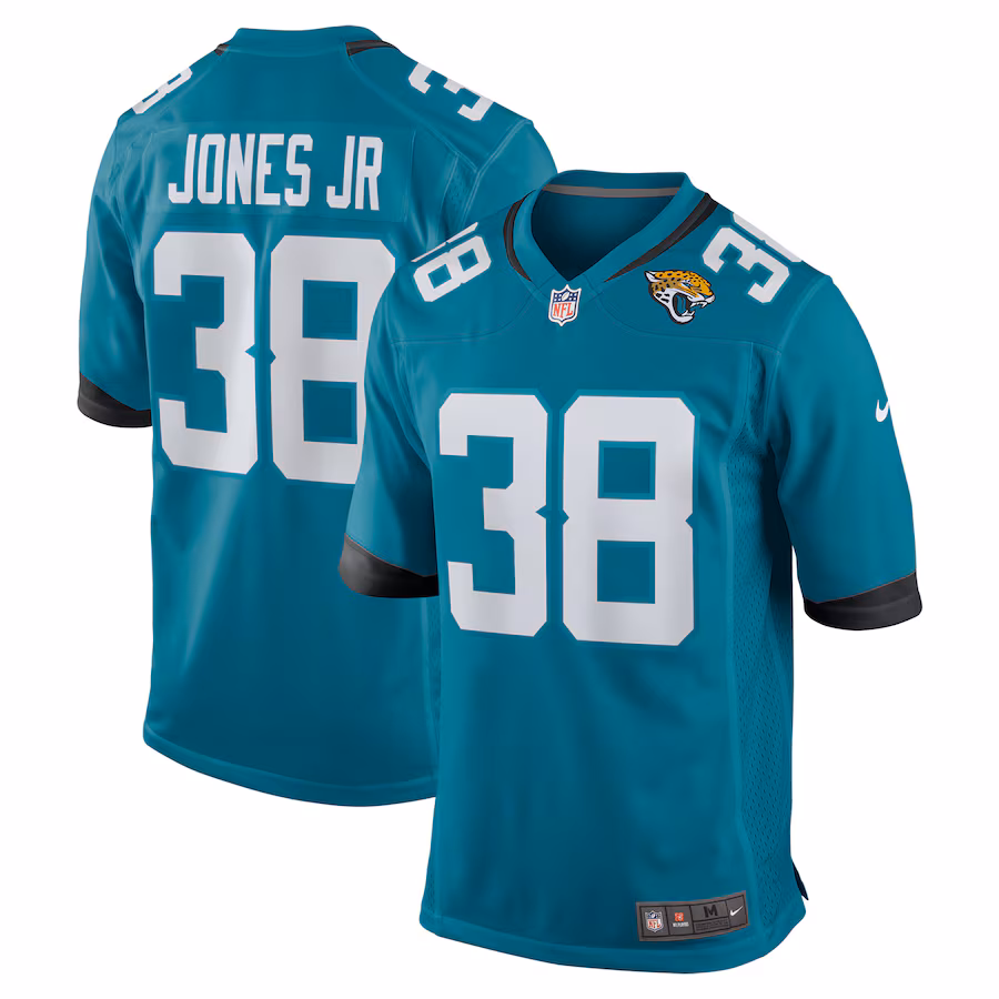 Men's Jacksonville Jaguars Velus Jones Jr. Nike Teal Team Game Jersey