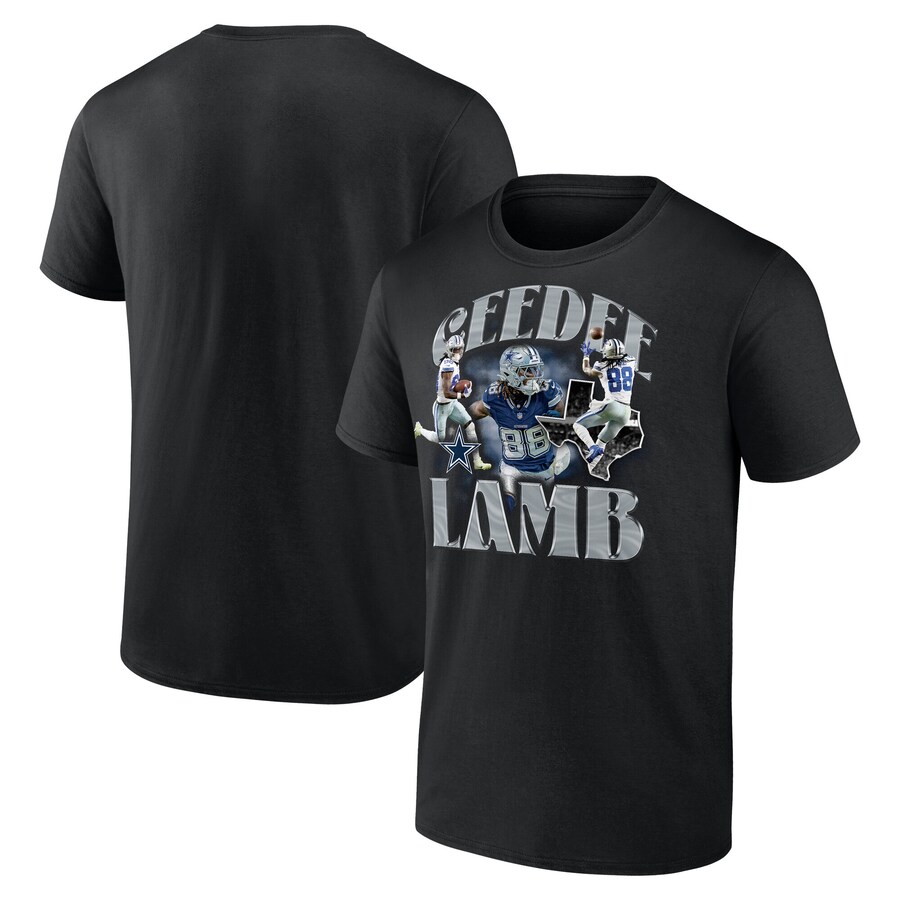 Men's Dallas Cowboys CeeDee Lamb Fanatics Black Notorious Player T-Shirt