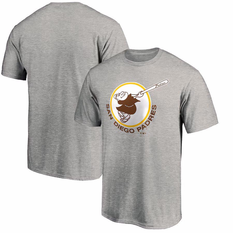 Men's San Diego Padres Heather Gray Cooperstown Collection Forbes T-Shirt