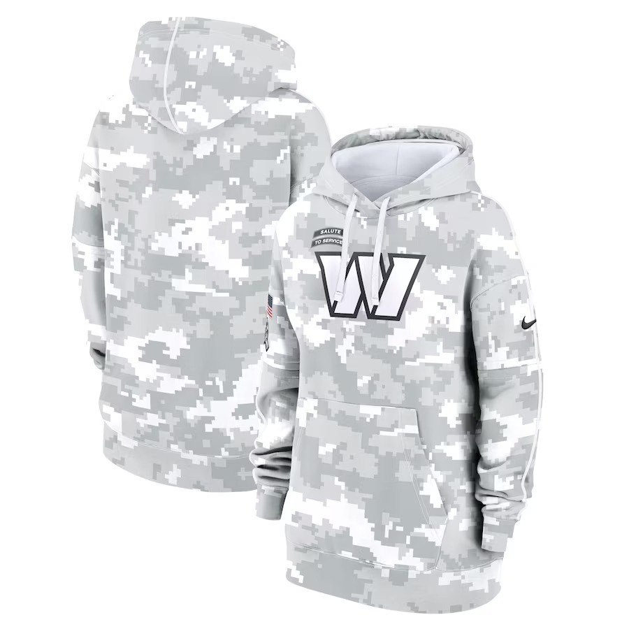 Men's Washington Commanders Nike Arctic Camo 2024 Salute to Service Club Fleece Pullover Hoodie