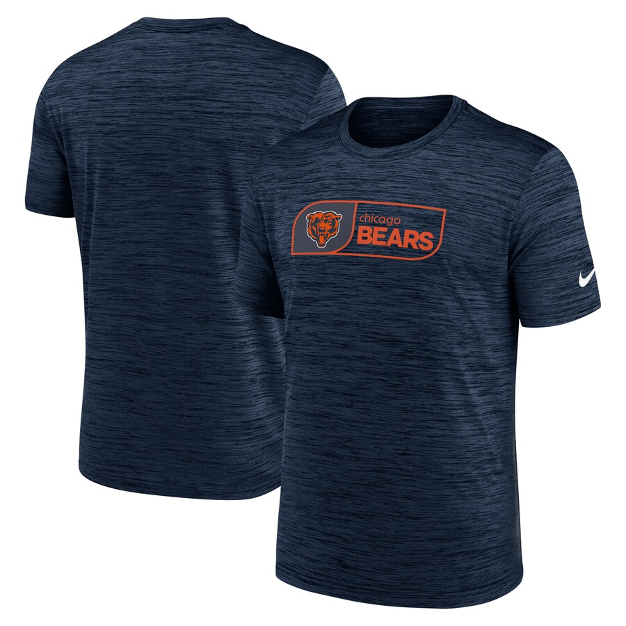 Men's Chicago Bears Nike Navy Big & Tall Velocity Jock Tag Performance T-Shirt