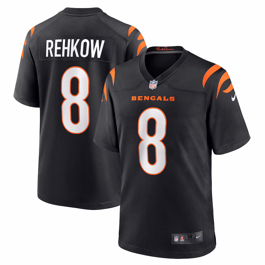 Men's Cincinnati Bengals Ryan Rehkow Nike Black Game Jersey