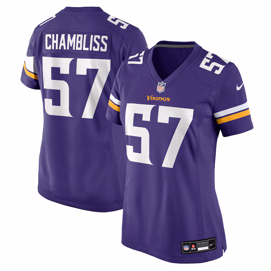 Women's Minnesota Vikings Chaz Chambliss Nike Purple Team Game Jersey