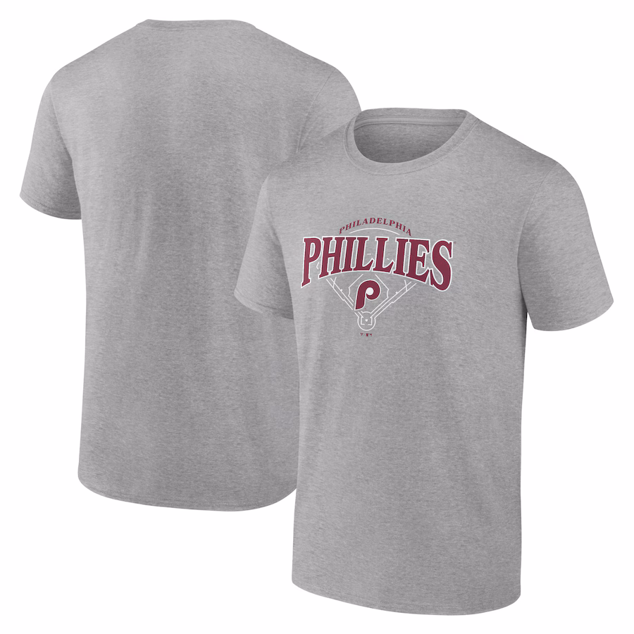 Men's Philadelphia Phillies Heather Gray Home Field T-Shirt