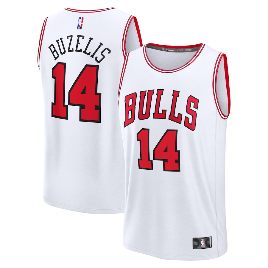 Men's Chicago Bulls Matas Buzelis Fanatics White Fast Break Replica Player Jersey - Association Edition