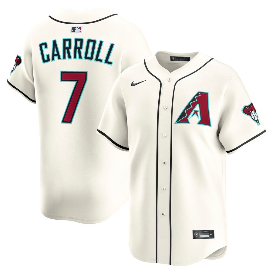 Men's Arizona Diamondbacks Corbin Carroll Nike Cream Home Limited Player Jersey