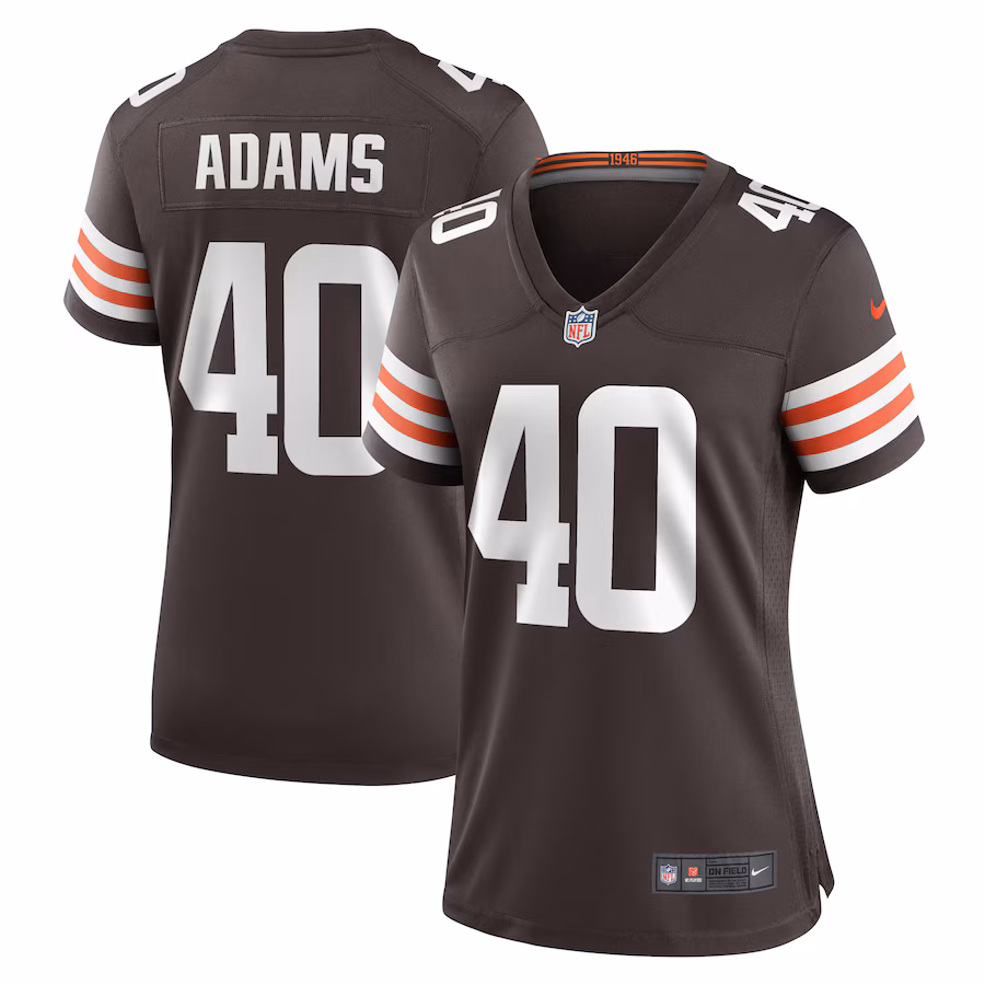 Women's Cleveland Browns Matthew Adams Nike Brown Nike Women's Team Color Jersey