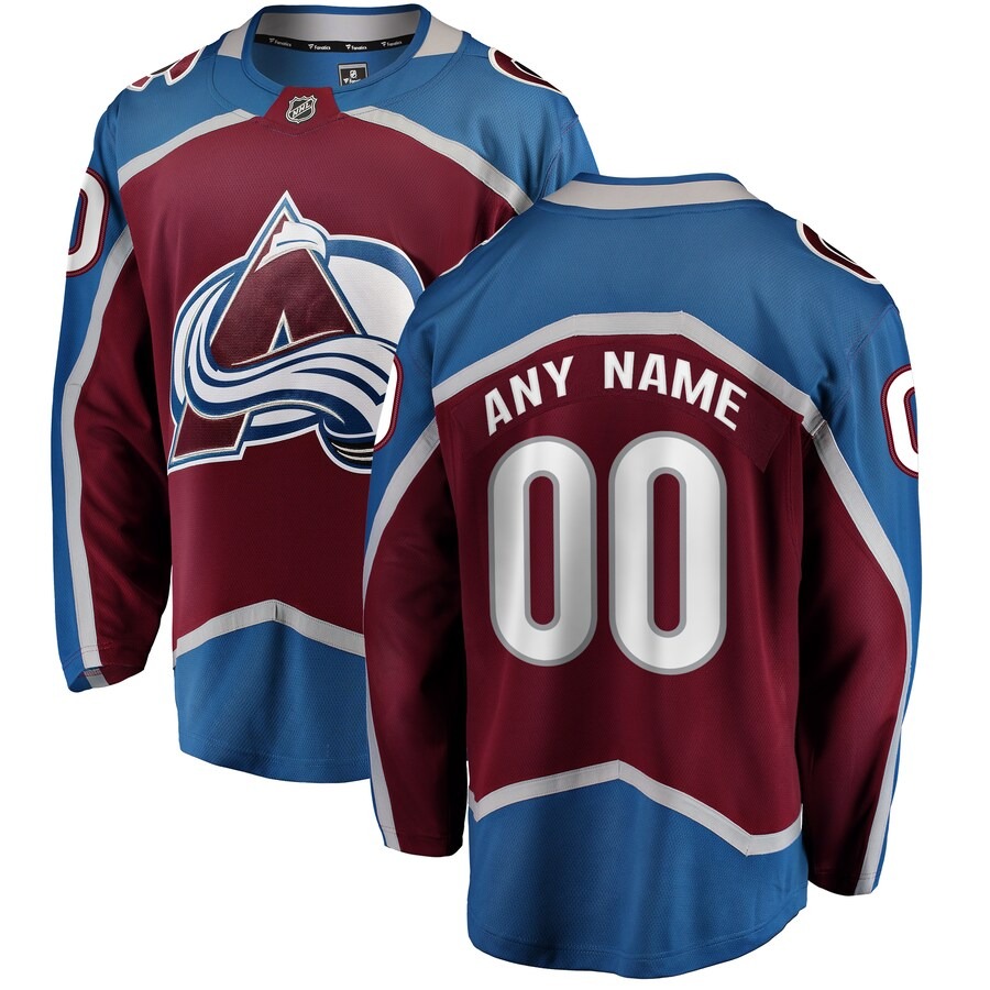 Men's Colorado Avalanche Fanatics Branded Maroon Home Breakaway Custom Jersey