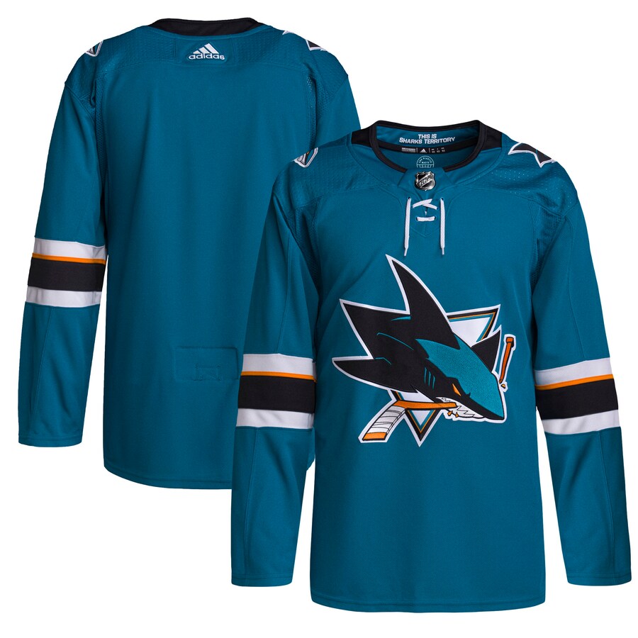 Men's San Jose Sharks adidas Teal 2021/22 Home Primegreen Authentic Pro Jersey