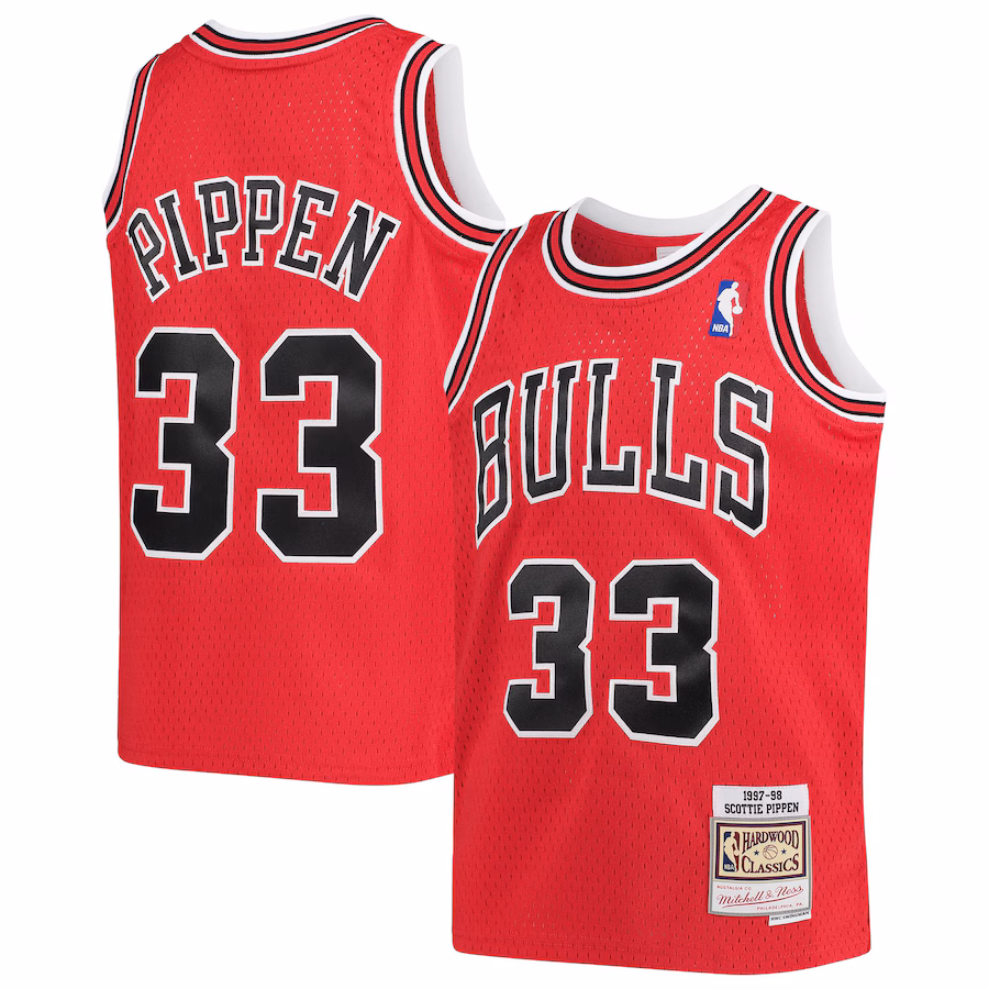 Youth Chicago Bulls Scottie Pippen Mitchell & Ness Red 1997-98 Hardwood Classics Swingman Jersey
