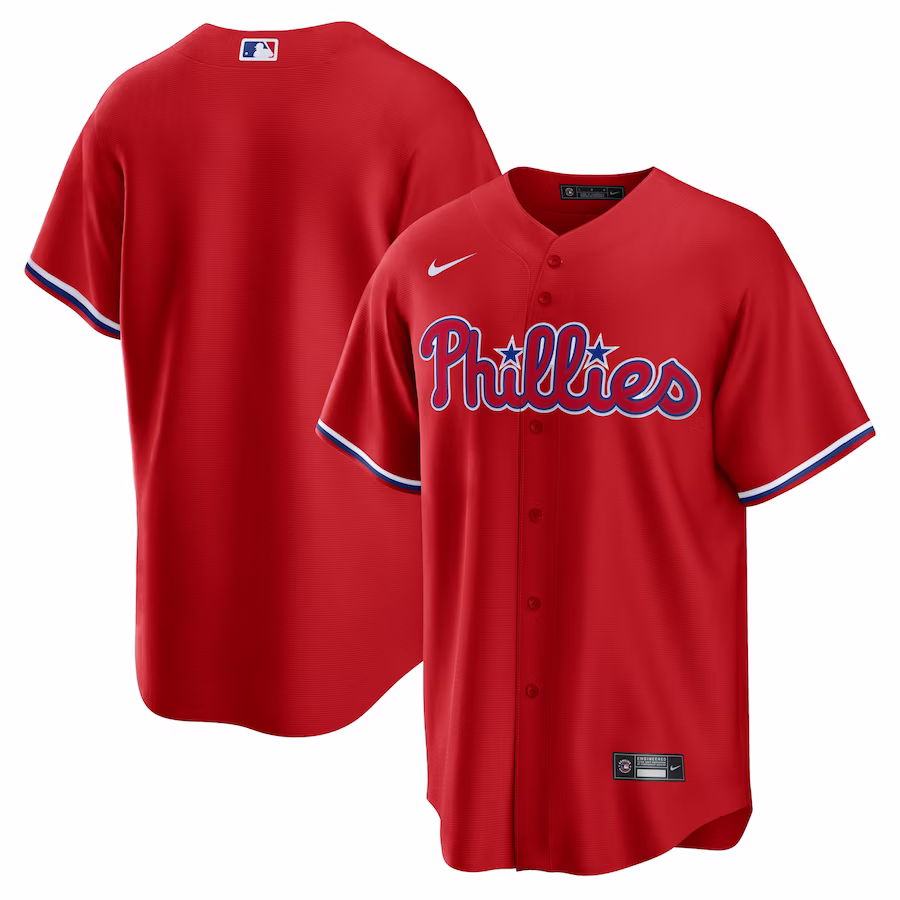 Men's Philadelphia Phillies Nike Red Alternate Replica Team Jersey