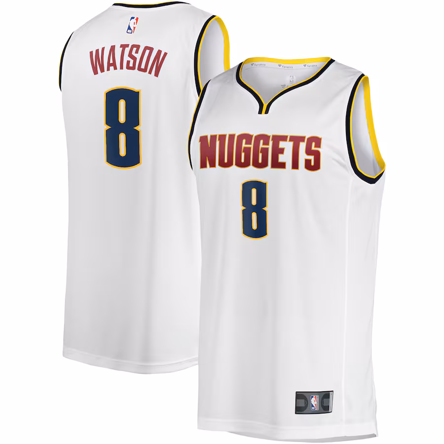 Men's Denver Nuggets Peyton Watson Fanatics White Fast Break Player Jersey - Association Edition