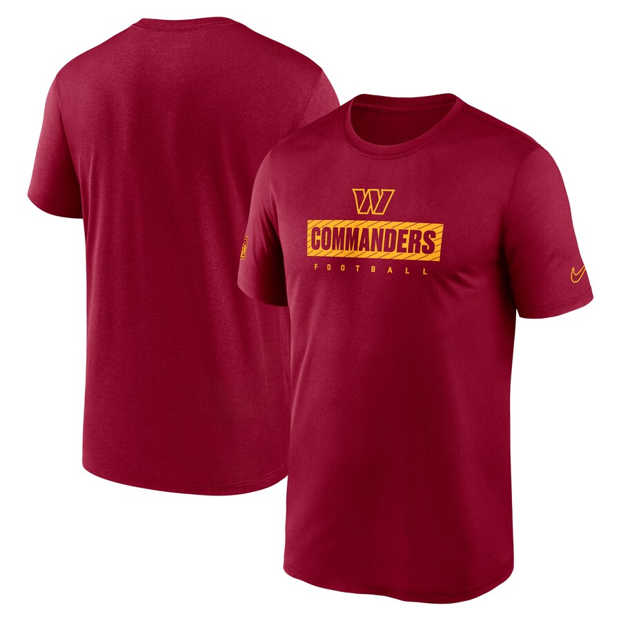 Men's Washington Commanders Nike Burgundy Sideline Legend Performance T-Shirt