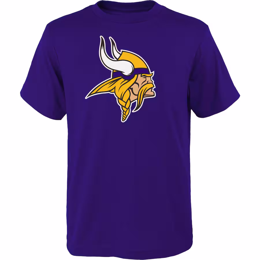 Youth Minnesota Vikings Purple Primary Logo T-Shirt