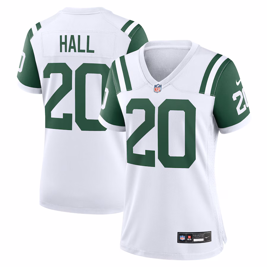 Women's New York Jets Breece Hall Nike White Classic Alternate Game Jersey