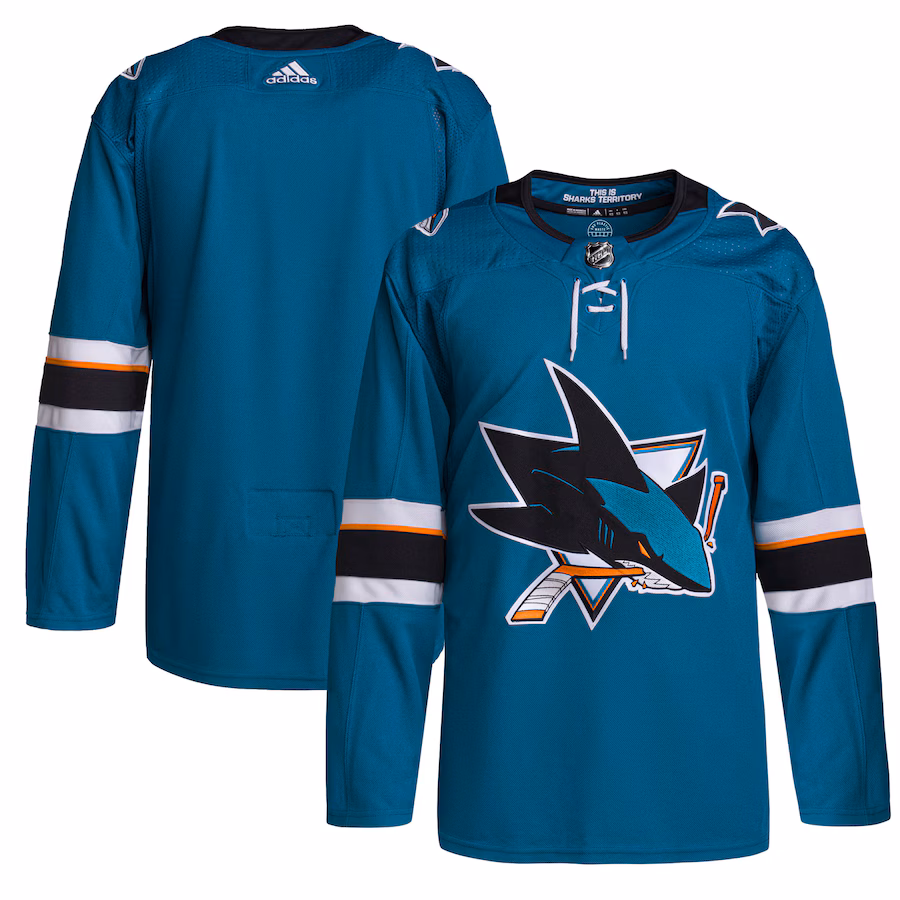 Men's San Jose Sharks adidas Teal 2021/22 Home Primegreen Authentic Jersey