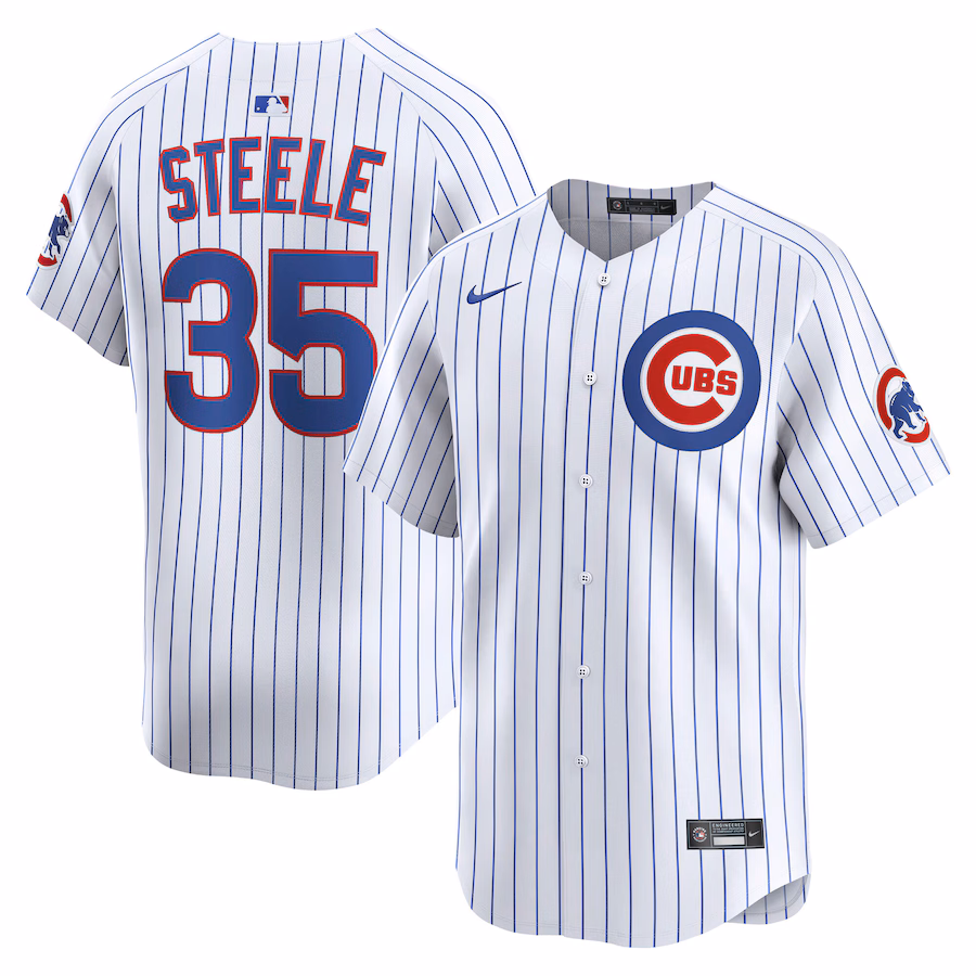 Men's Chicago Cubs Justin Steele Nike White Alternate Limited Player Jersey