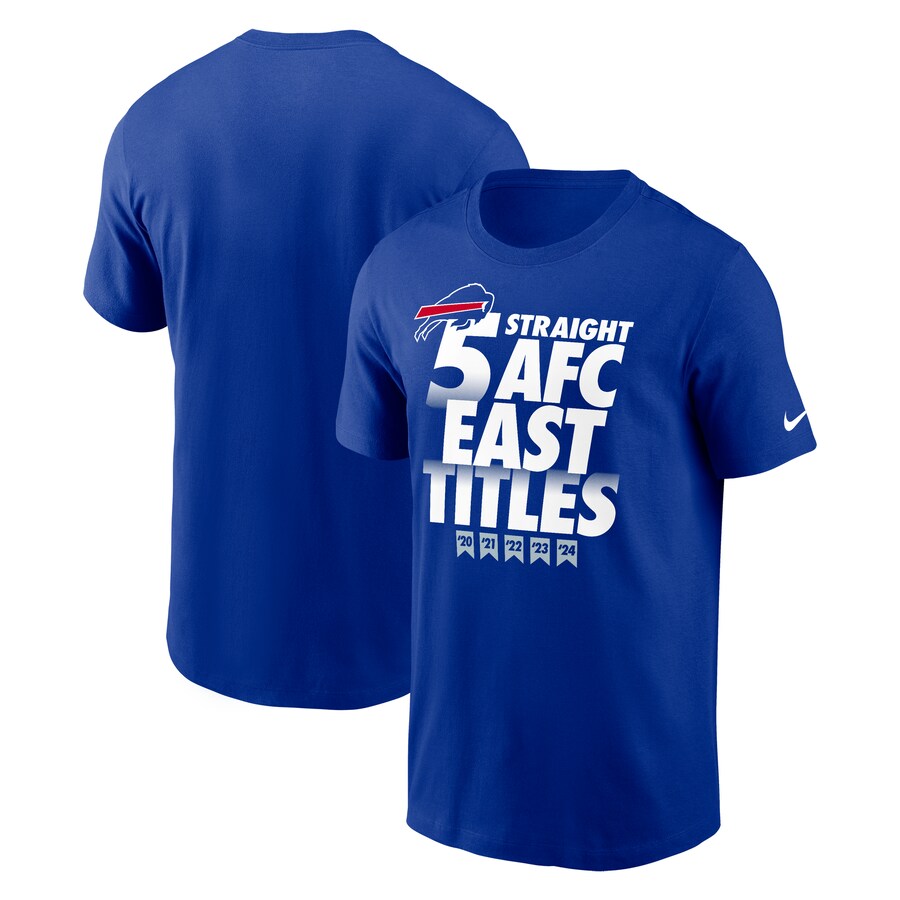 Men's Buffalo Bills Nike Royal Five-Straight AFC East Division Champions Our Time Is Now T-Shirt